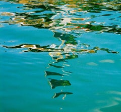 Water Reflection, Abstract Color Photography by Geoffrey Baris, Blue