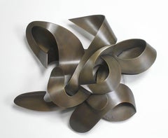 "Sundown", Bronze Wall Relief Sculpture, Abstract, Metal, Contemporary