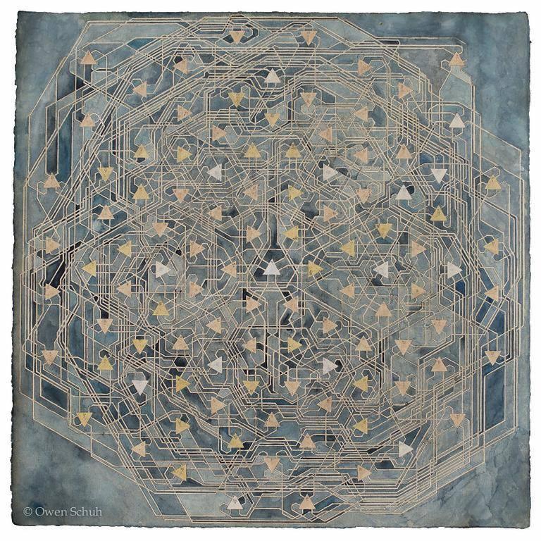 OWEN SCHUH Abstract Drawing - Many Facets (Treespace)