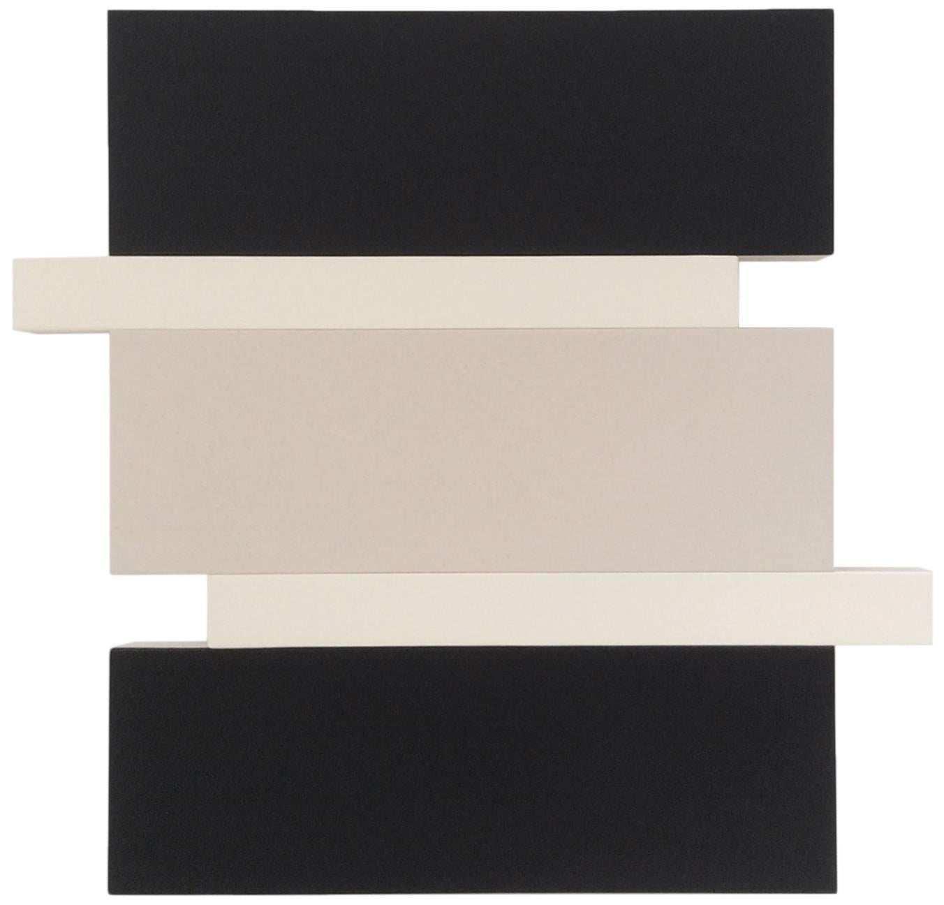 Scot Heywood Abstract Painting – Stack (Black/White/Canvas)