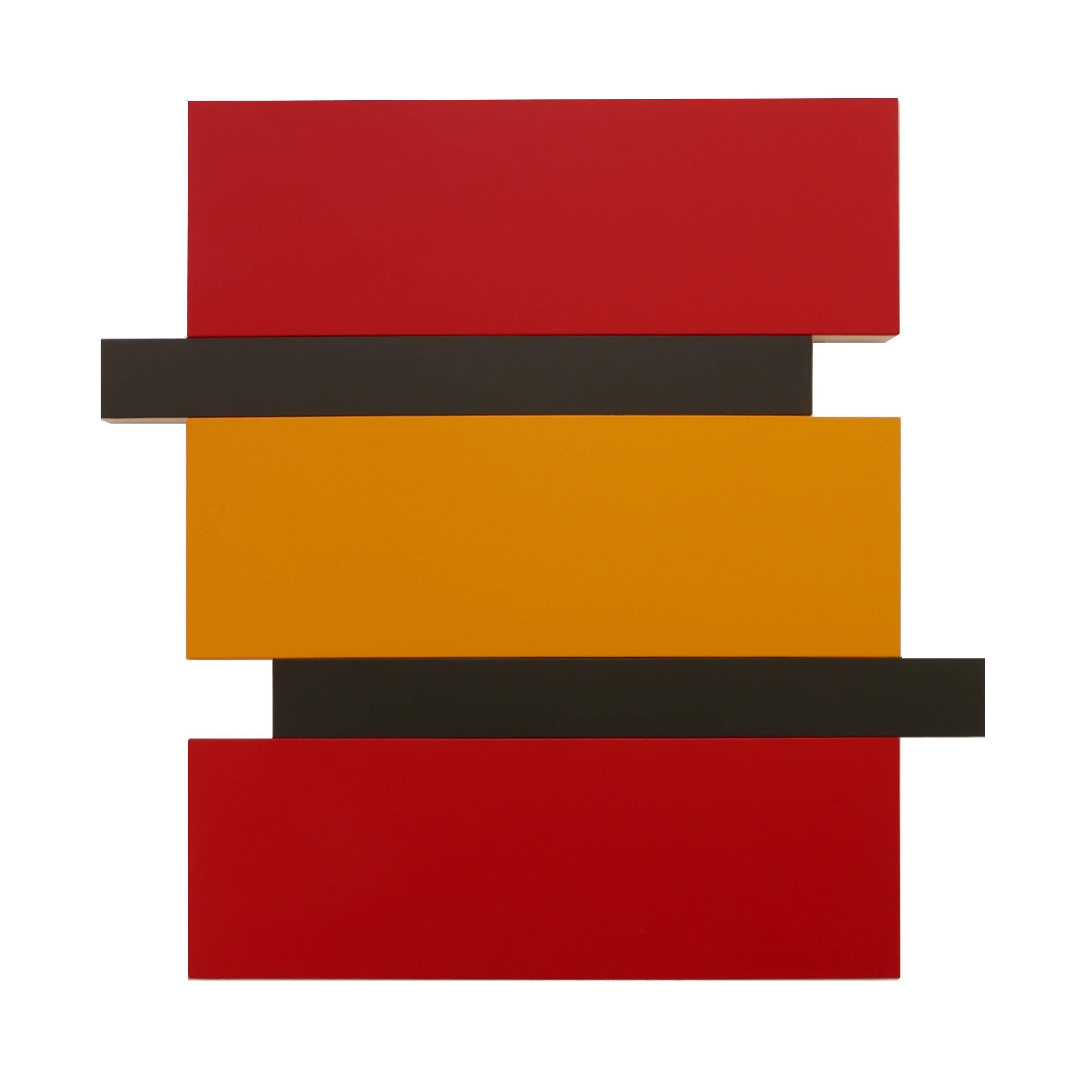 Scot Heywood Abstract Painting - Stack - Red, Yellow, Black