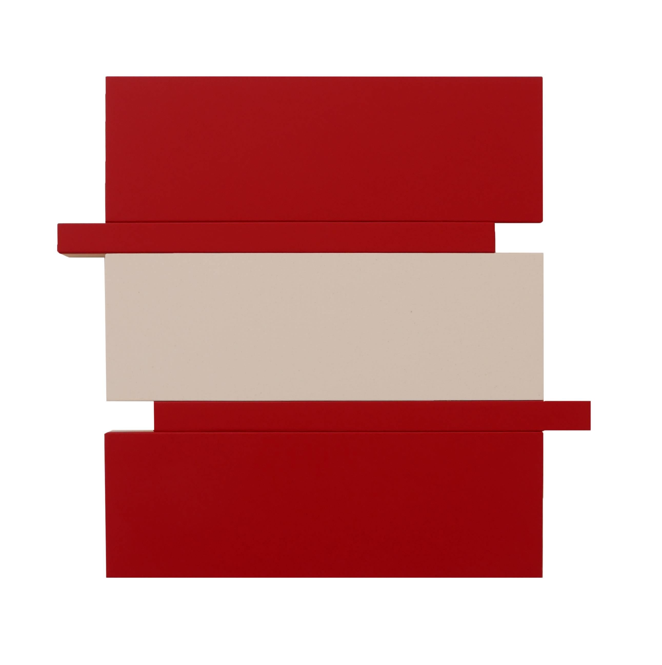 Scot Heywood Abstract Painting - Stack - Red, Canvas