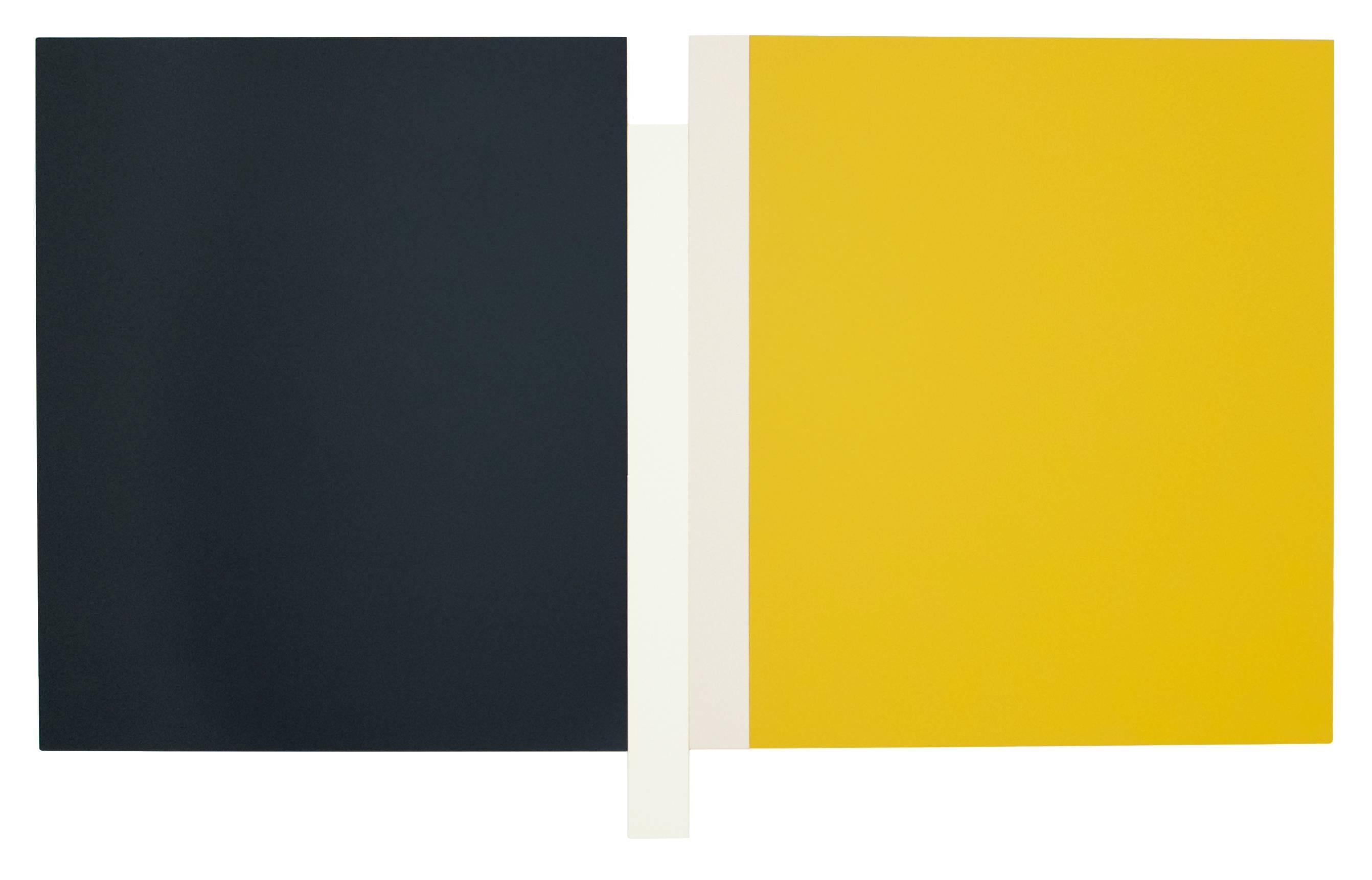 Scot Heywood Abstract Painting - Sunyata - Grey, White, Canvas, Yellow