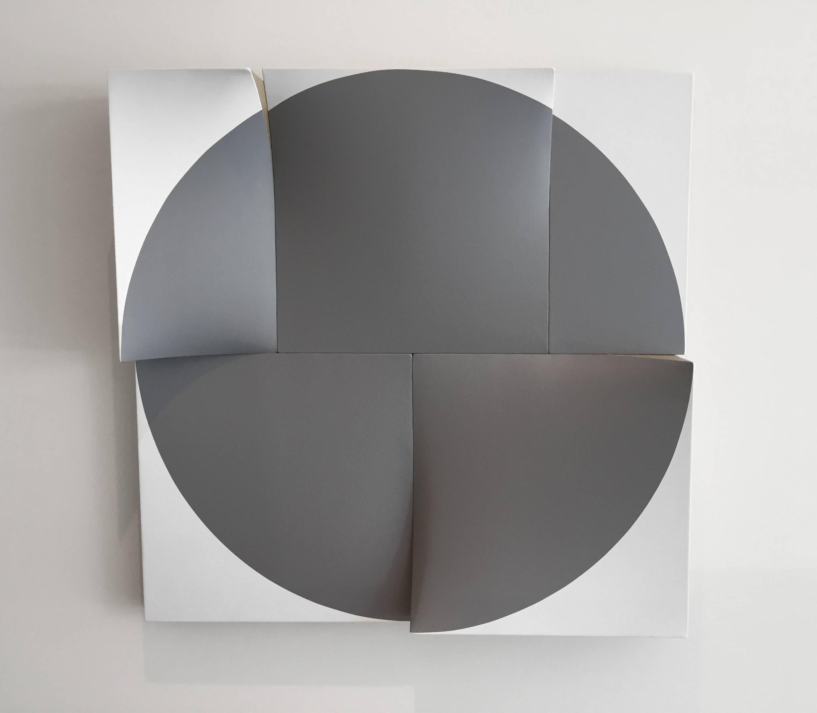 Flat-Out Pointless Grey, Improved and Renewed - Painting by Jan Maarten Voskuil