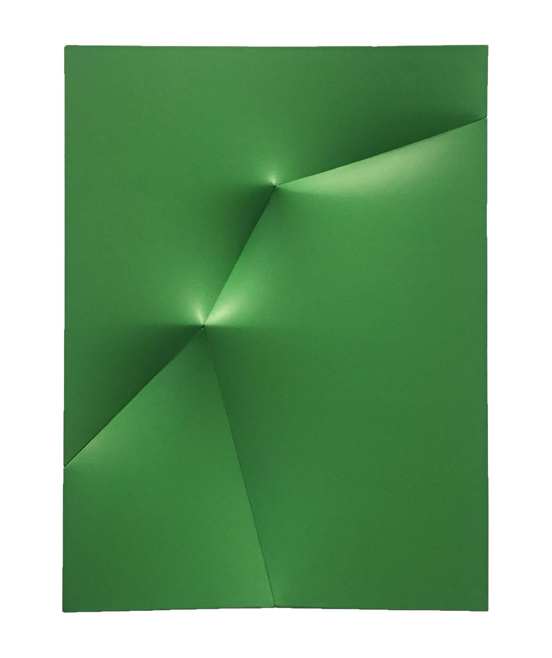 Stephanie Bachiero Abstract Painting - Pointing Out Broken Green