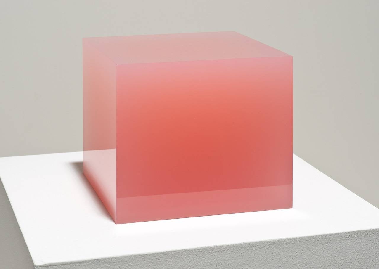 Peter Alexander Abstract Sculpture - 1/14/15 (Pink Cube)