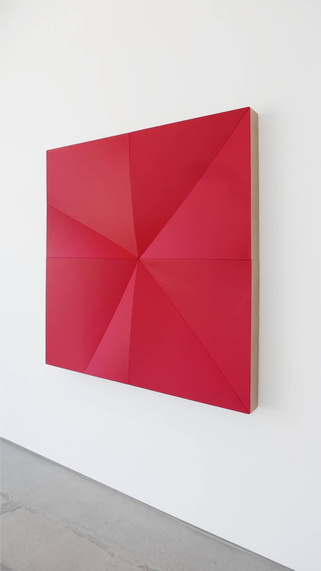 Based on the premise formulated by De Stijl cofounder (and fellow Dutchman) Theo van Doesburg that a work of art refers only to itself, Jan Maarten Voskuil’s abstract, wonkily geometric paintings-cum-sculptures are full of rigor and humor. His works