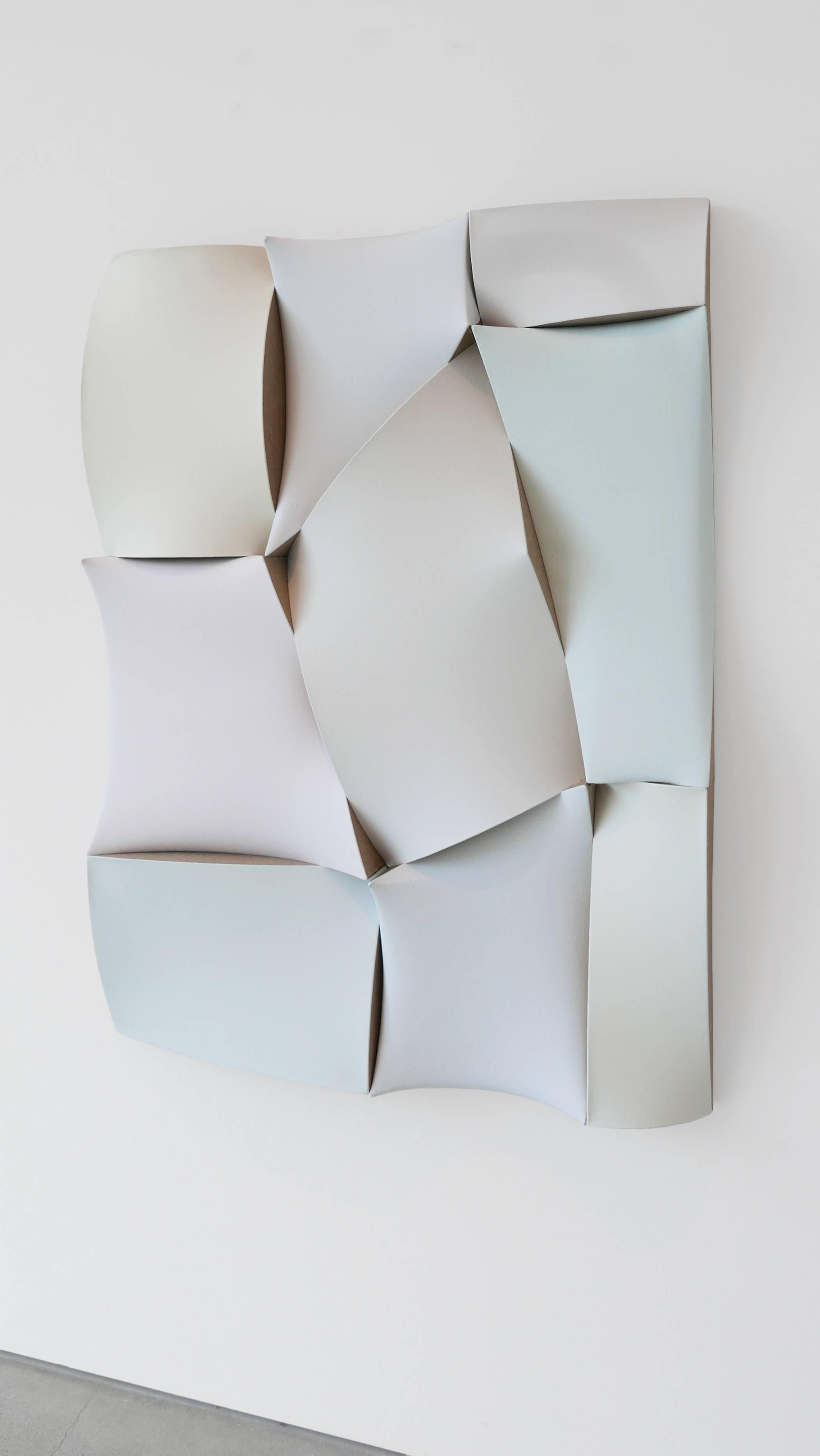 Non-Fit Broken Whites - Minimalist Painting by Jan Maarten Voskuil