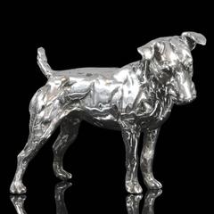 Lucy Kinsella 'Patterdale Terrier' in Sterling silver, Silver sculpture