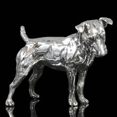  Lucy Kinsella 'Patterdale Terrier' in Sterling silver, Silver sculpture 