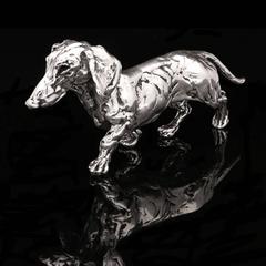 Lucy Kinsella ‘Dachshund’ sterling silver sculpture