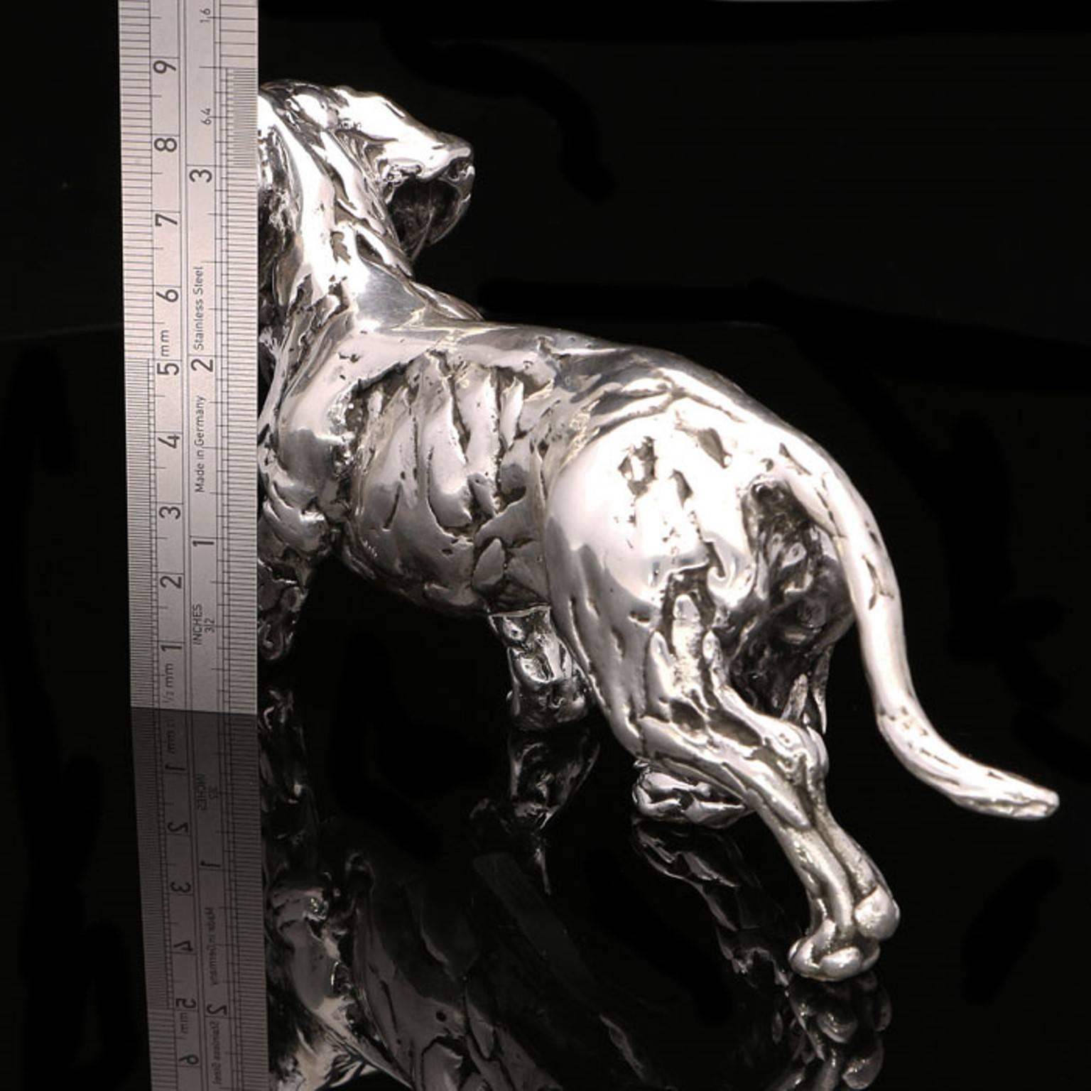 Lucy Kinsella ‘Dachshund’ sterling silver sculpture 2