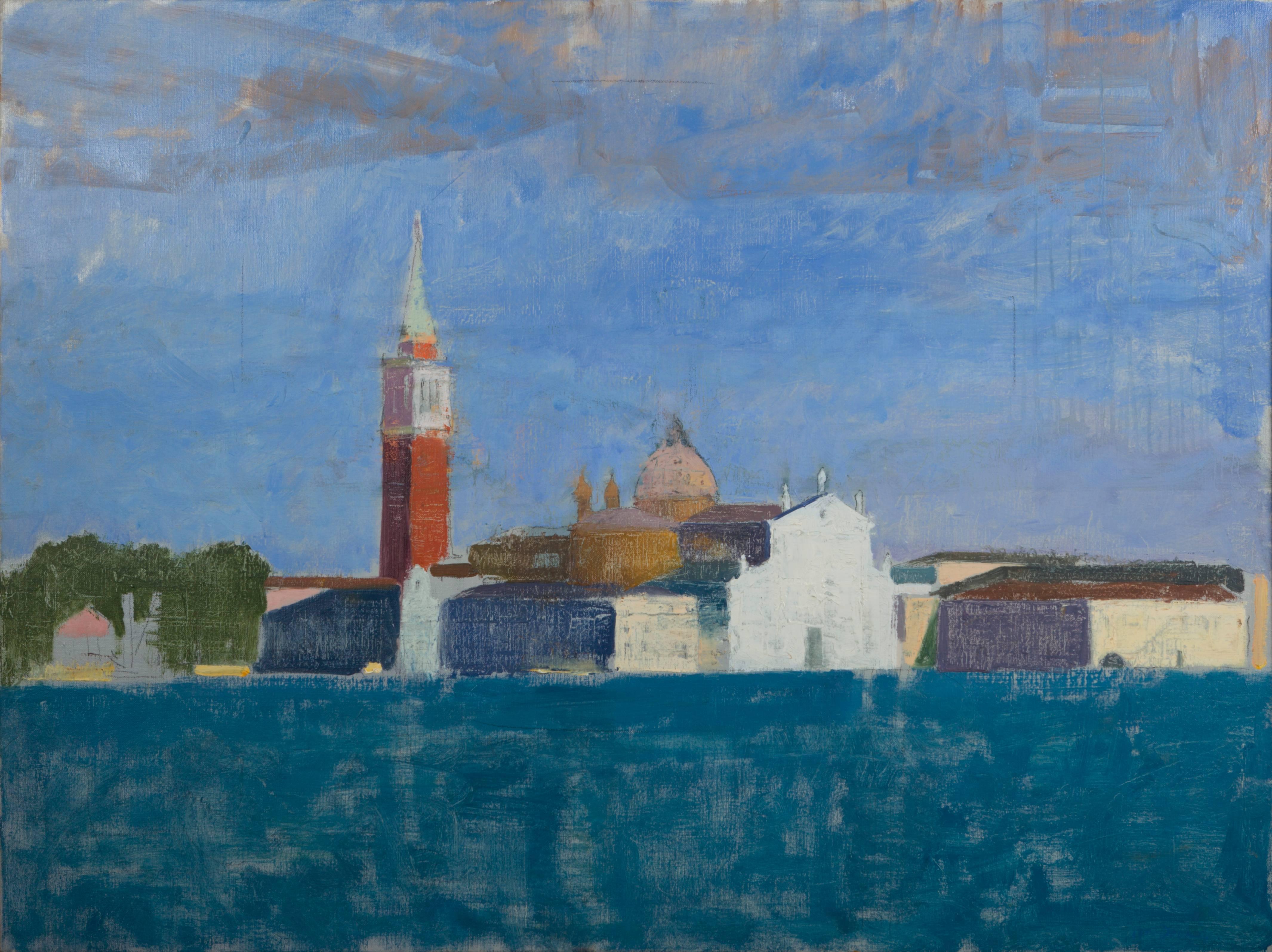 Landscape Painting Adam Van Doren - San Giorgio de San Marco, Venise, Italie