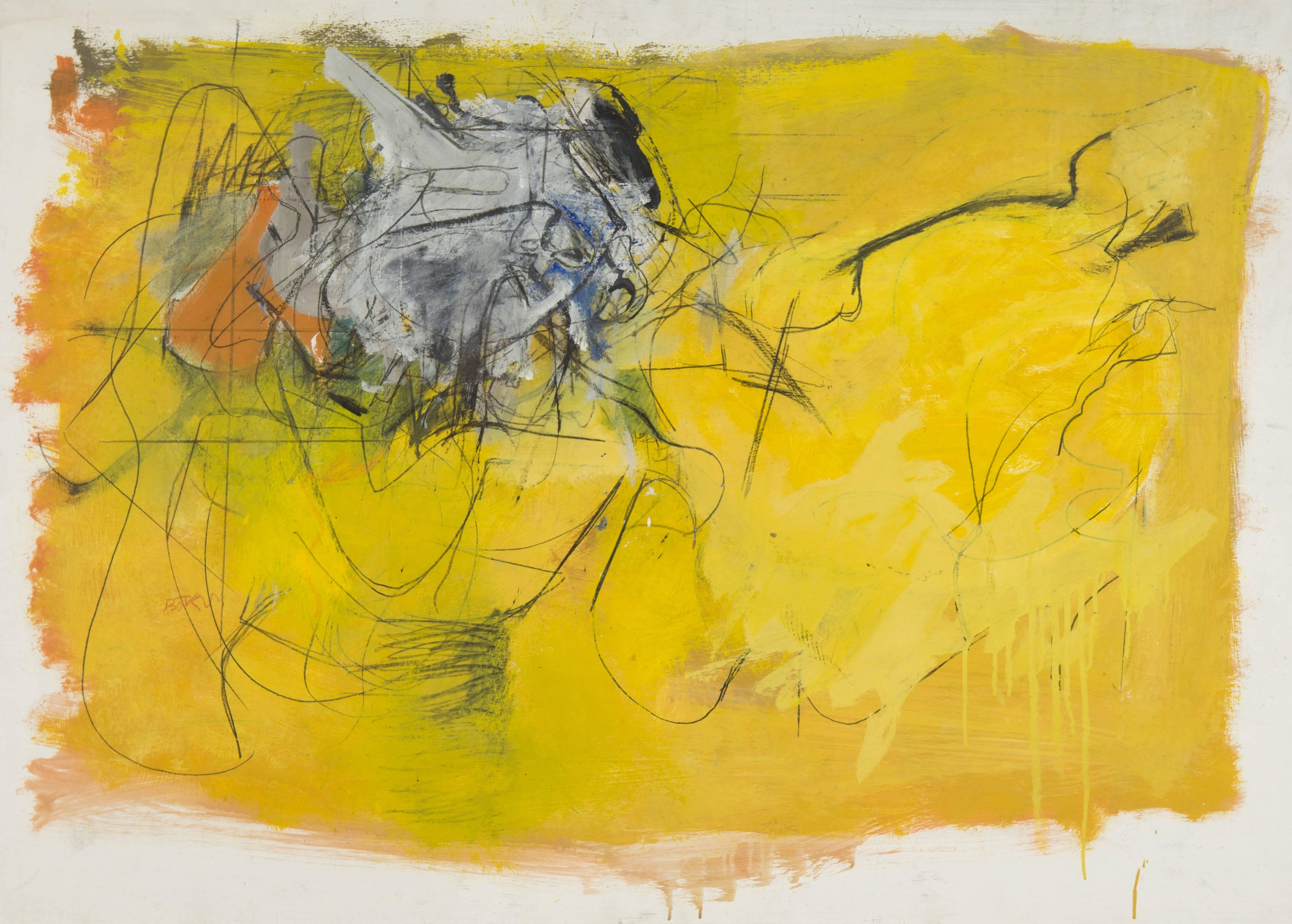 Henry Botkin Abstract Painting - [Bull Series]