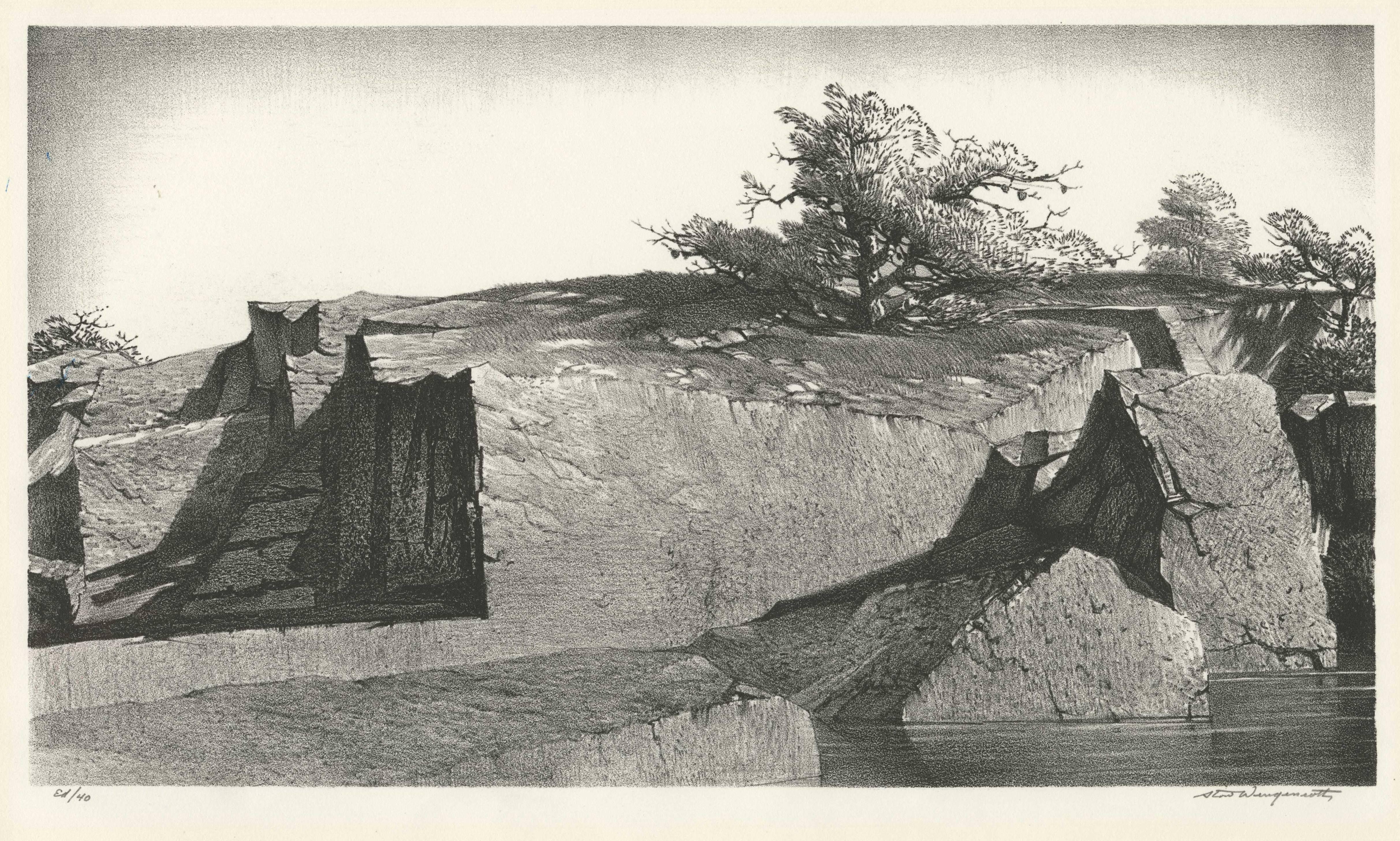 Stow Wengenroth Landscape Print - Rock Shadows
