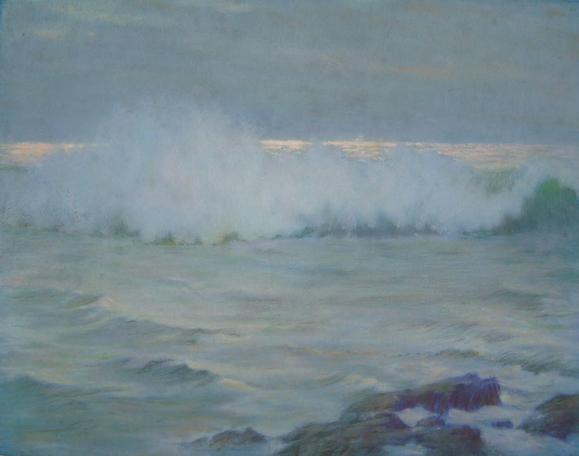 William Partridge Burpee Landscape Art - [Crashing Waves, Rocks]