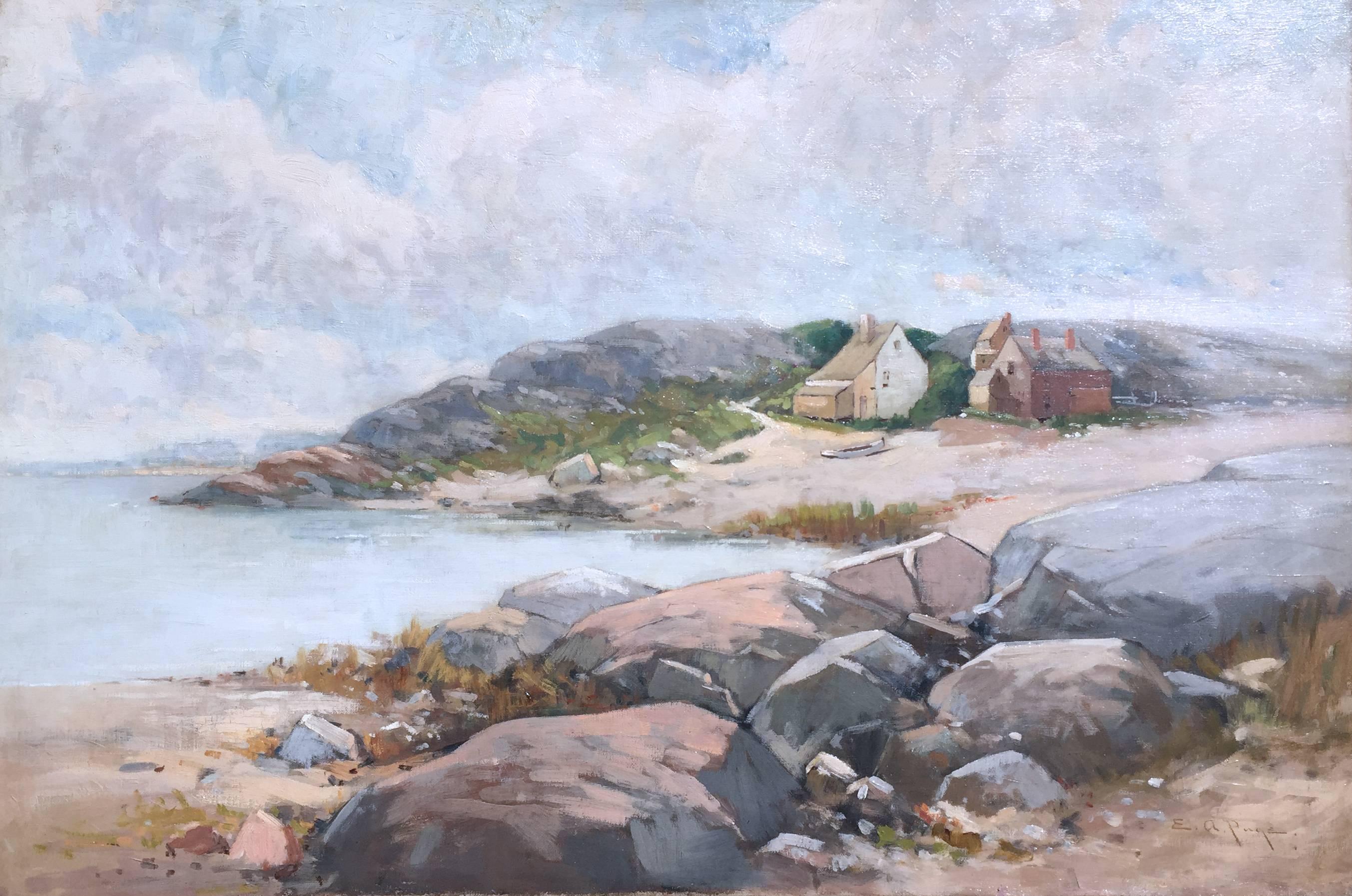 Edward A. Page Landscape Painting - South Harbor Marblehead