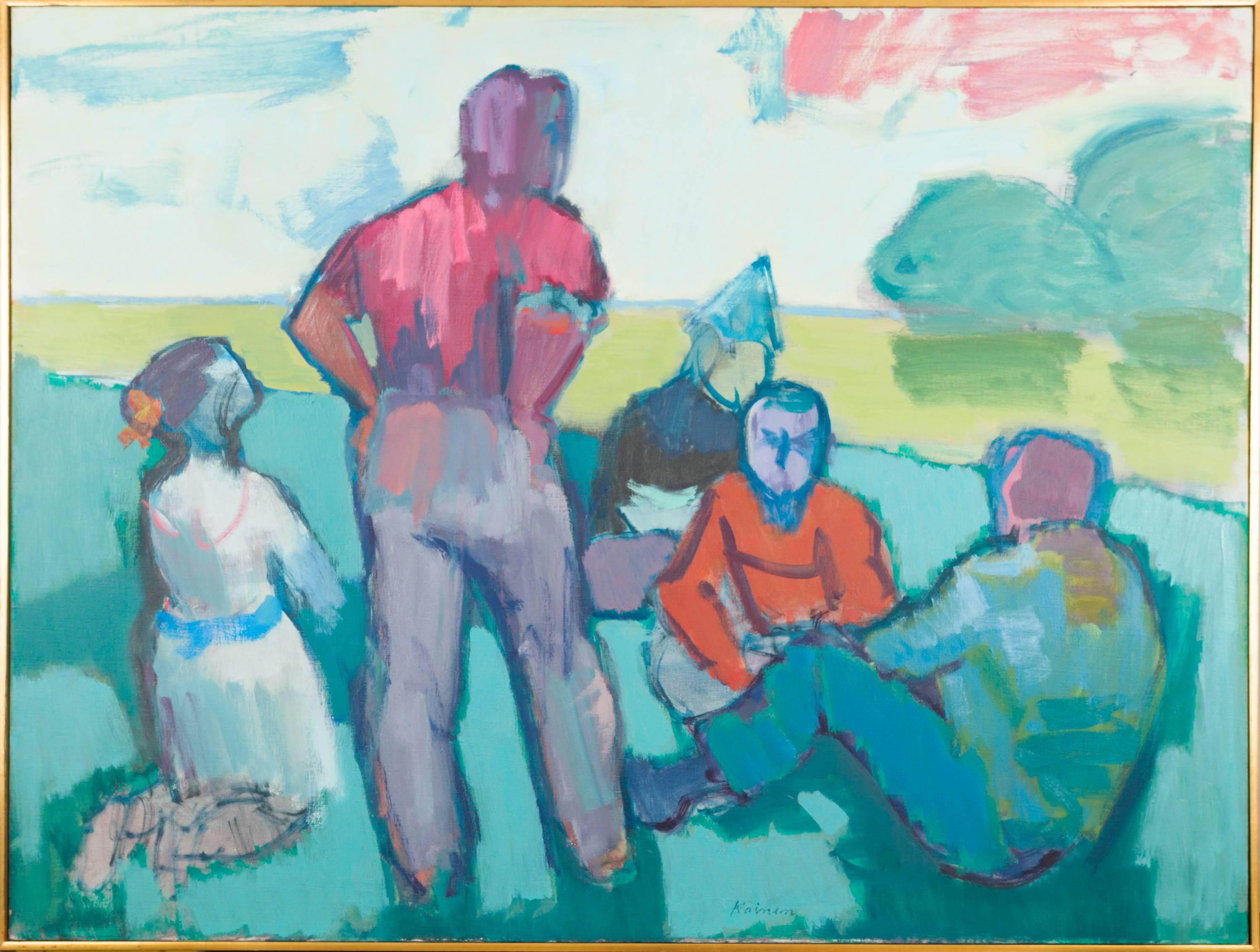 Figurative Painting Jacob Kainen - Groupe de parcs (discussion)
