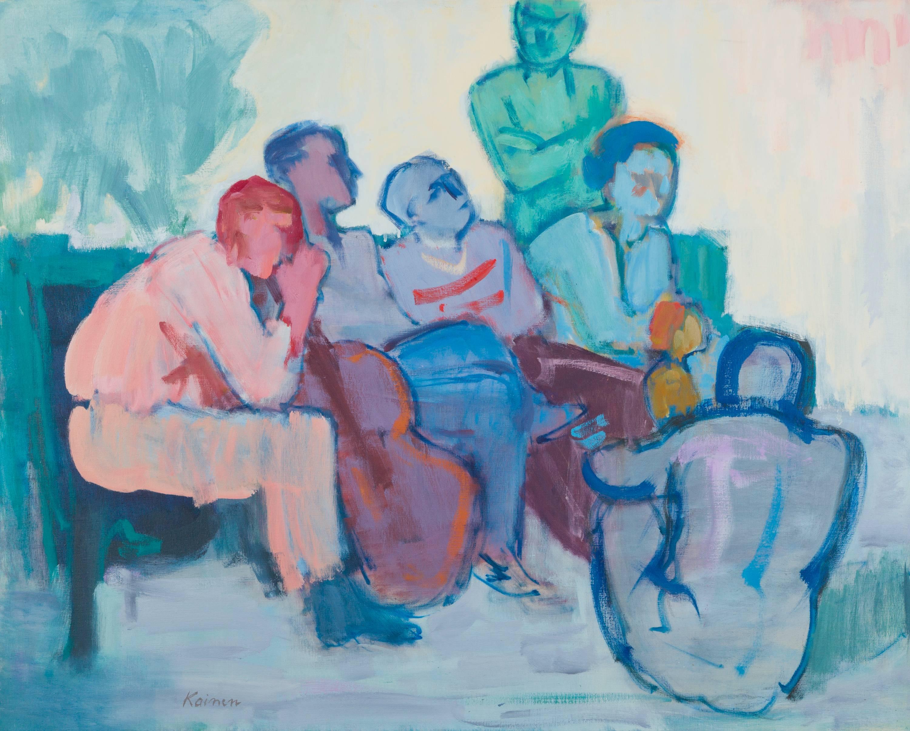 Jacob Kainen Figurative Painting - Discussion