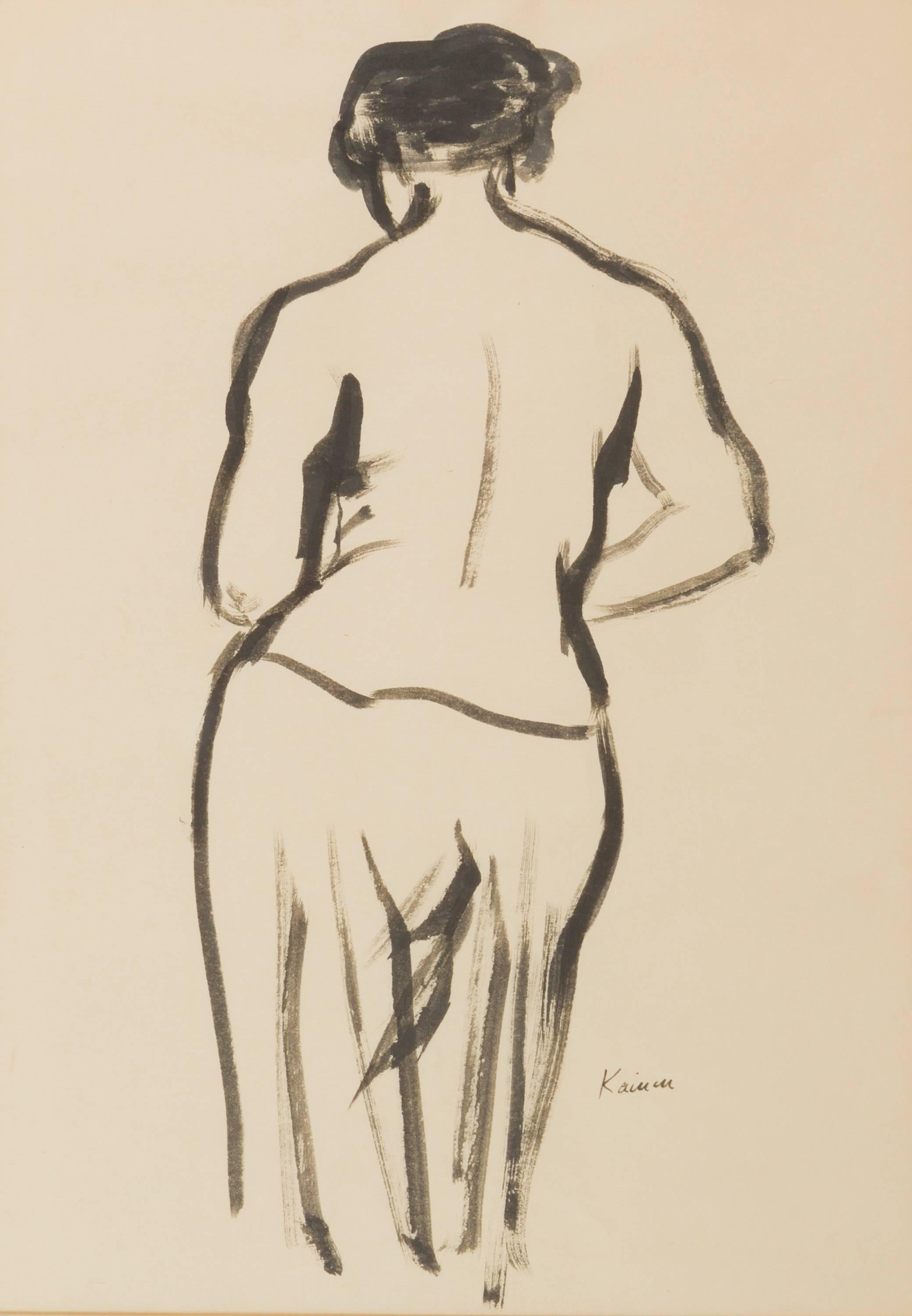 Jacob Kainen Nude - Untitled (Figure Drawing)