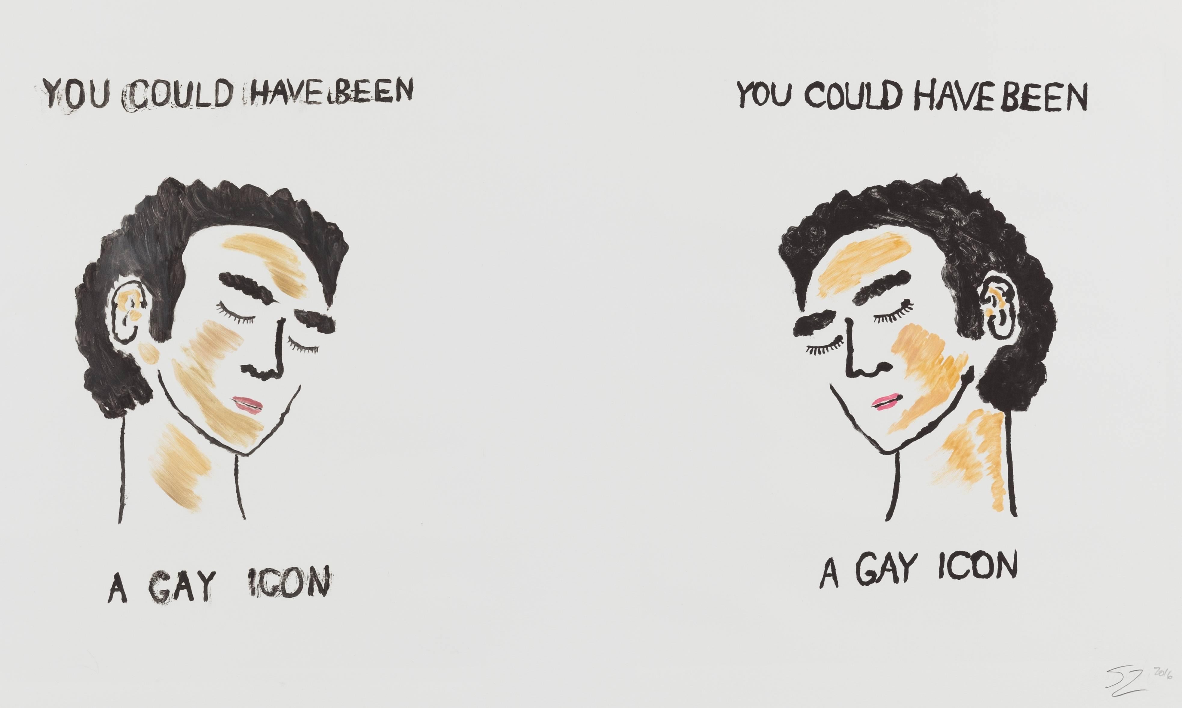 Sara Zielinski Figurative Print - You Could Have Been A Gay Icon