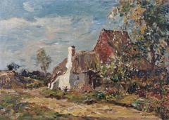 White house in a landscape