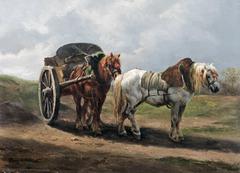 Carriage drawn by two horses Carriage drawn by two horses