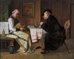 Interior with two men