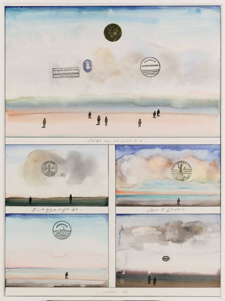 Five Sunsets - Art by Saul Steinberg