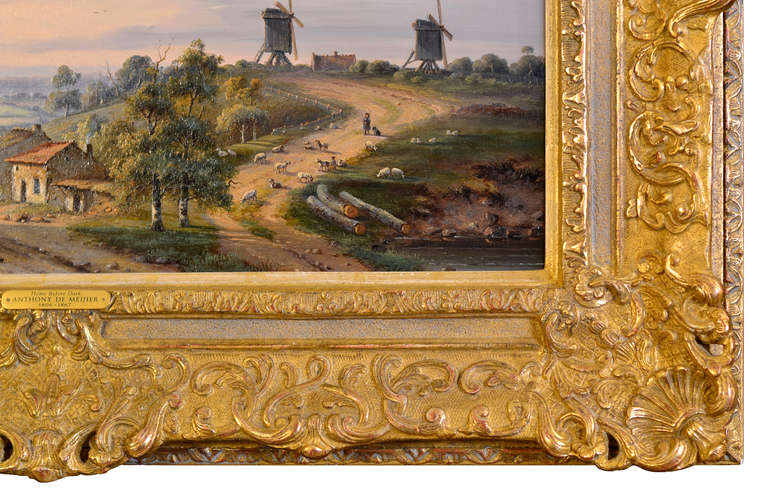 'Home Before Dark' - Painting by Anthony Andreas de Meijier