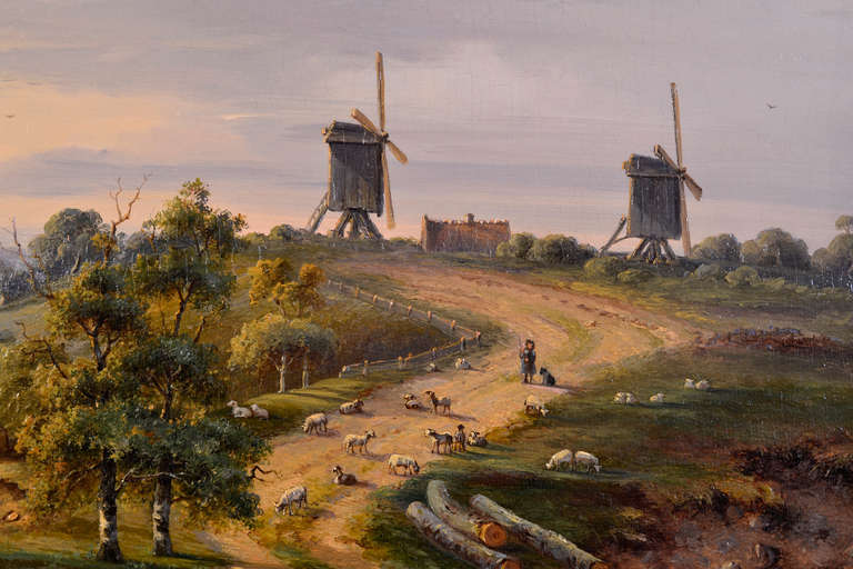 'Home Before Dark' - Romantic Painting by Anthony Andreas de Meijier