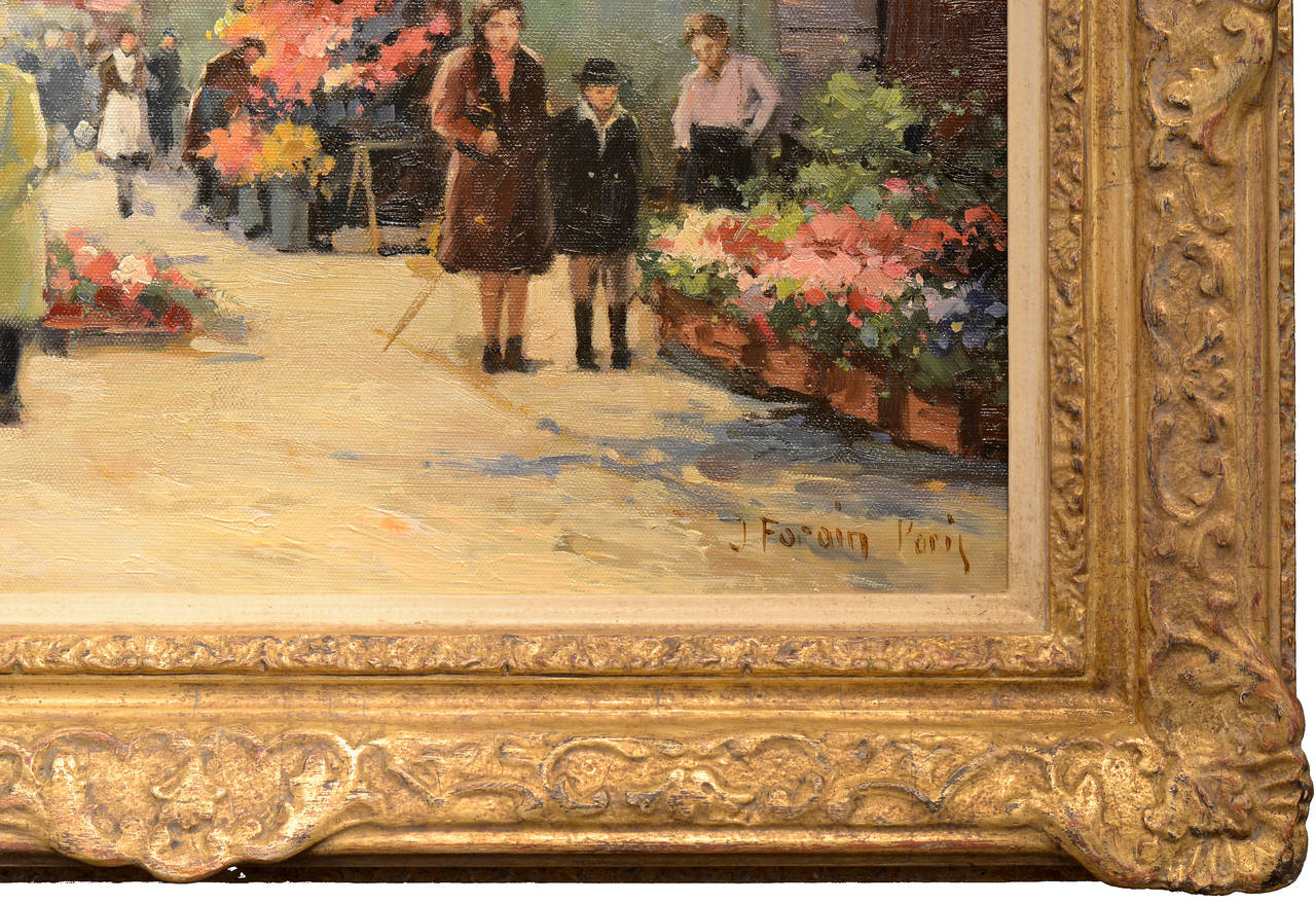 Flower Market - Impressionist Painting by Jean Forain