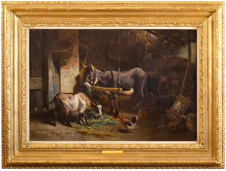 Gerardus Johannes Bos Animal Painting - 
In the Barn
