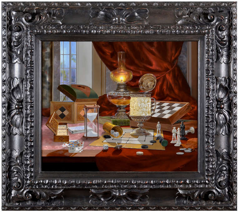 Gyula Boros Still-Life Painting - 'All in the Game'