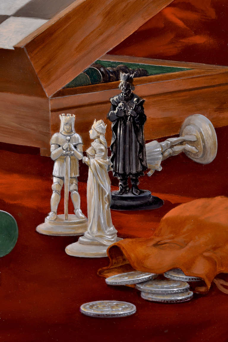 The incredible technique is mainly the result of self education.

This gifted painter had a remarkable feeling for the Dutch Masters of the beautiful Golden Age with its wealthy merchants and adventures to discover the world. 

In the beginning