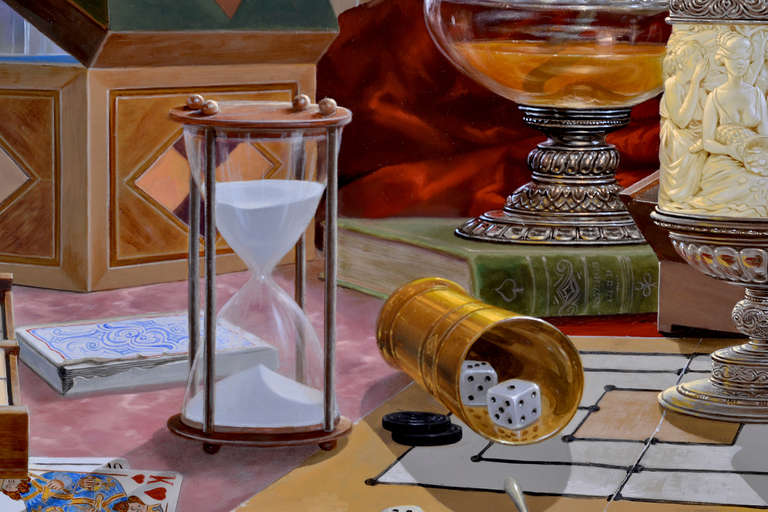 'All in the Game' - Old Masters Painting by Gyula Boros