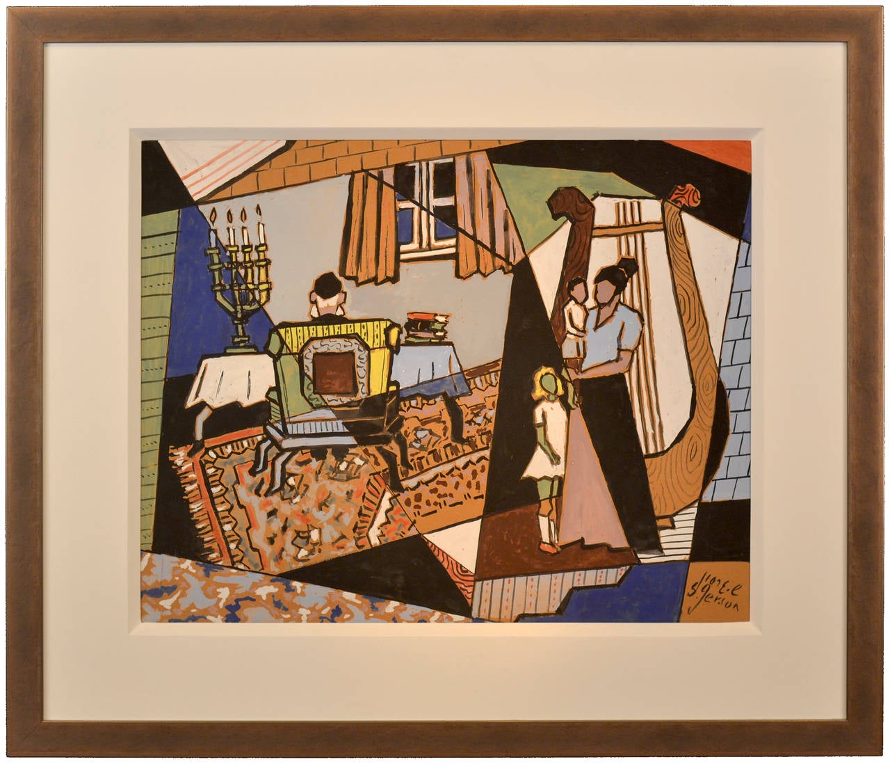 Shlomo Gerson Interior Painting - 'Jewish Family'