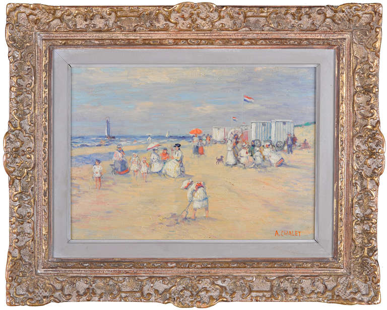 Andre Chalet Figurative Painting - 'Treasure Hunt'
