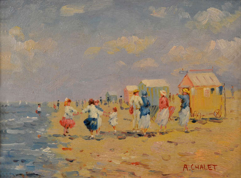 'Dancing on the Beach' - Painting by Andre Chalet