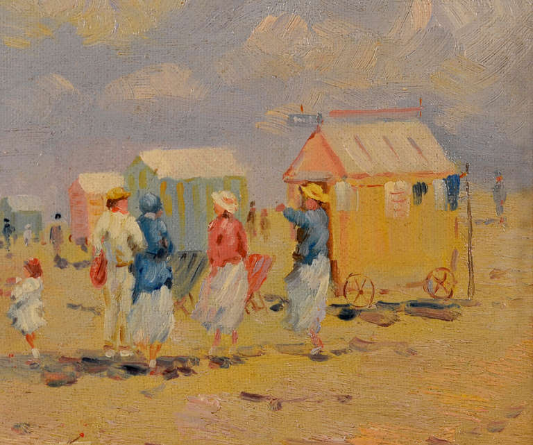 As a self-thought artist André Chalet was able to keep his own identity. Inspired by the French Impressionists he paints the world around him. 

His subjects are mostly find on the beaches of Belgium and Holland. He loves to paint people and