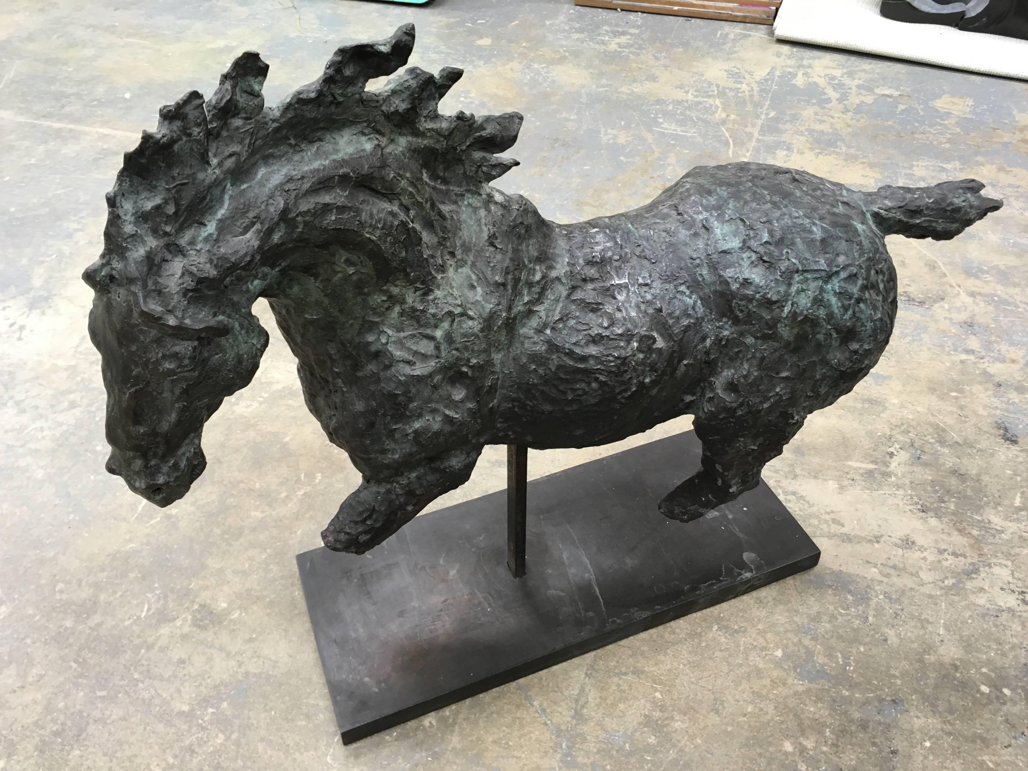 Lina Binkele Figurative Sculpture - Galloping Horse