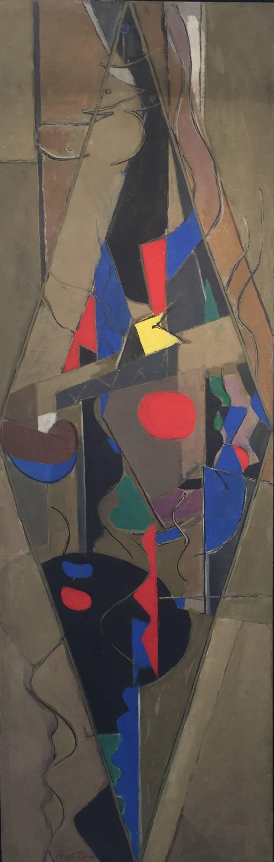 Perle Fine Abstract Painting - Spinning Figure