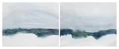 Untitled (Blue Green Diptych)