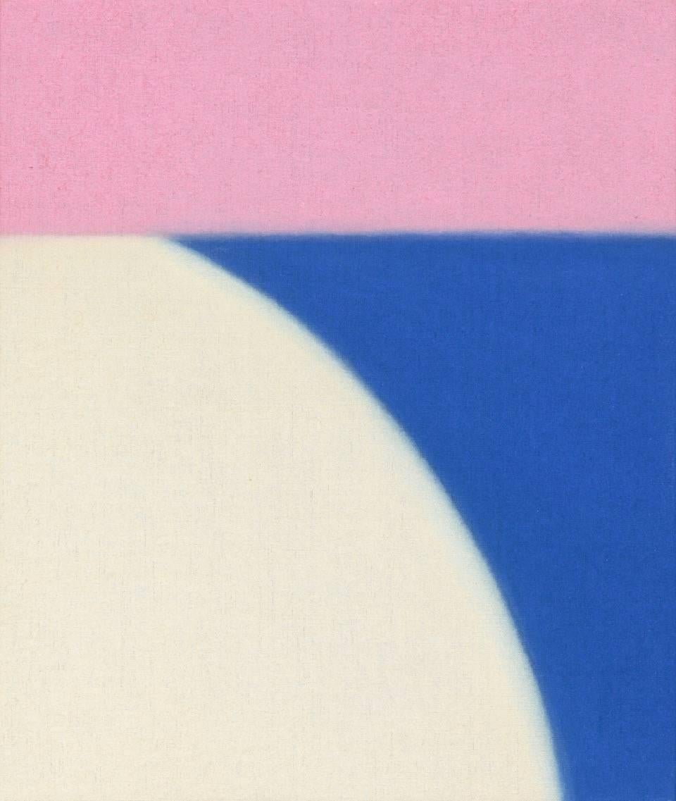 Susan Vecsey Abstract Painting - Untitled (Pink/Cobalt)