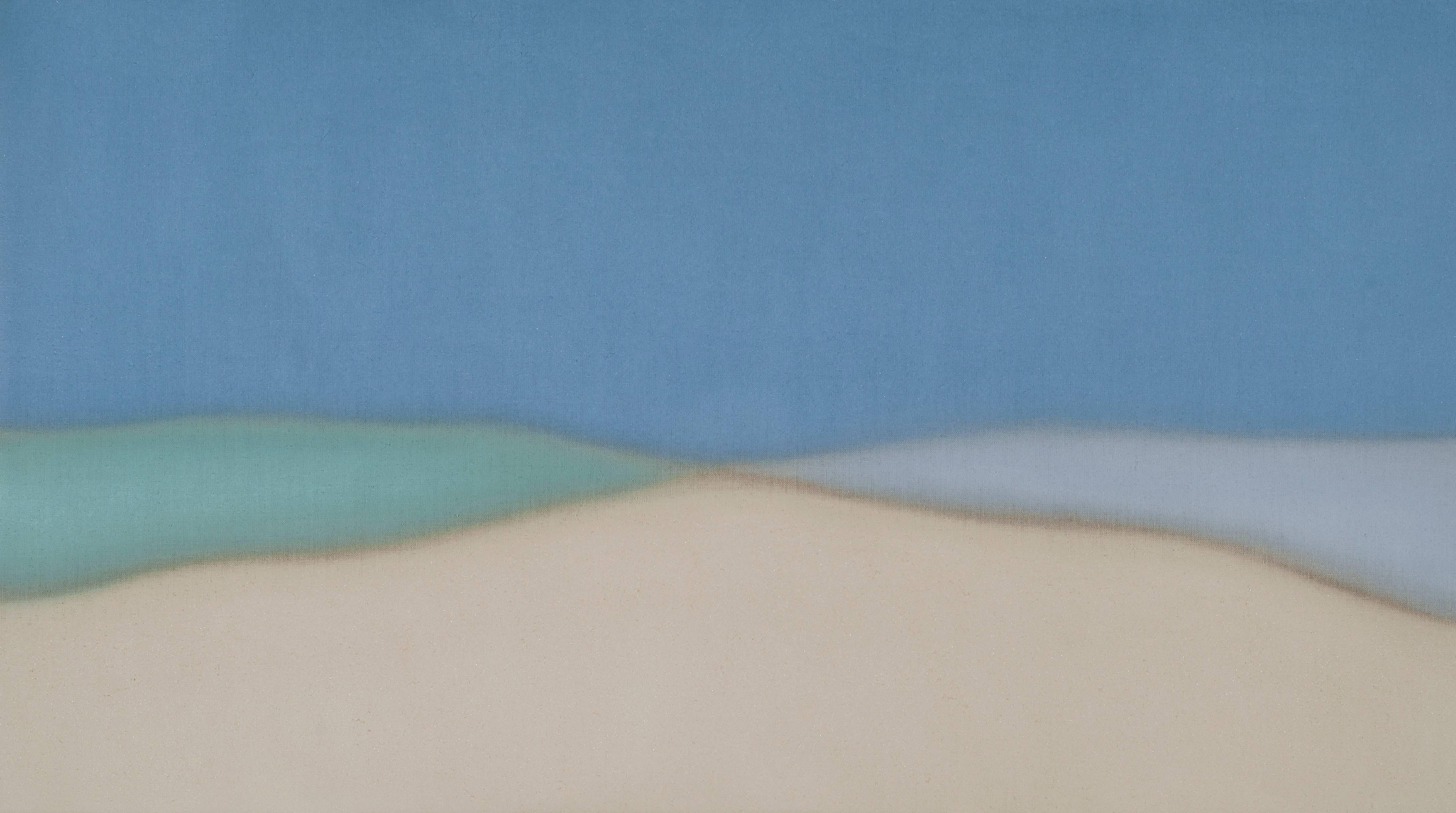 Susan Vecsey Abstract Painting - Untitled (Blue/Green)
