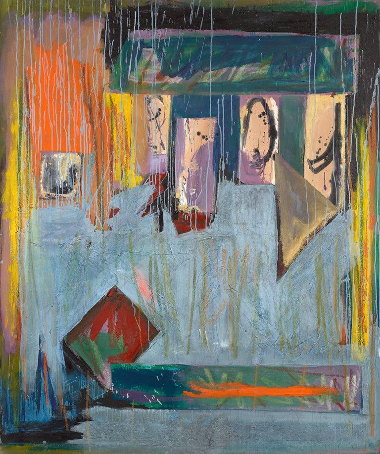 Ann Purcell Abstract Painting - Morning Market