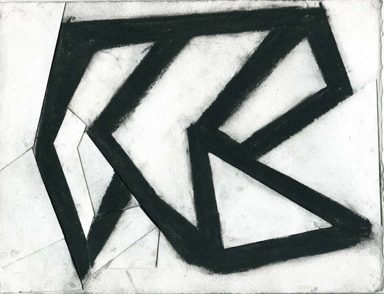 Ken Greenleaf Abstract Painting - Blackwork #7