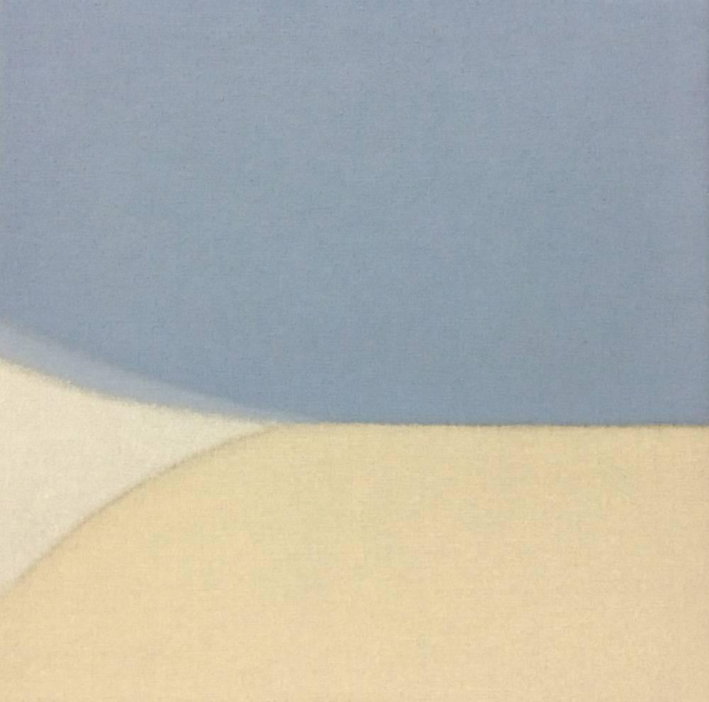 Susan Vecsey Abstract Painting - Untitled (Blue/White)