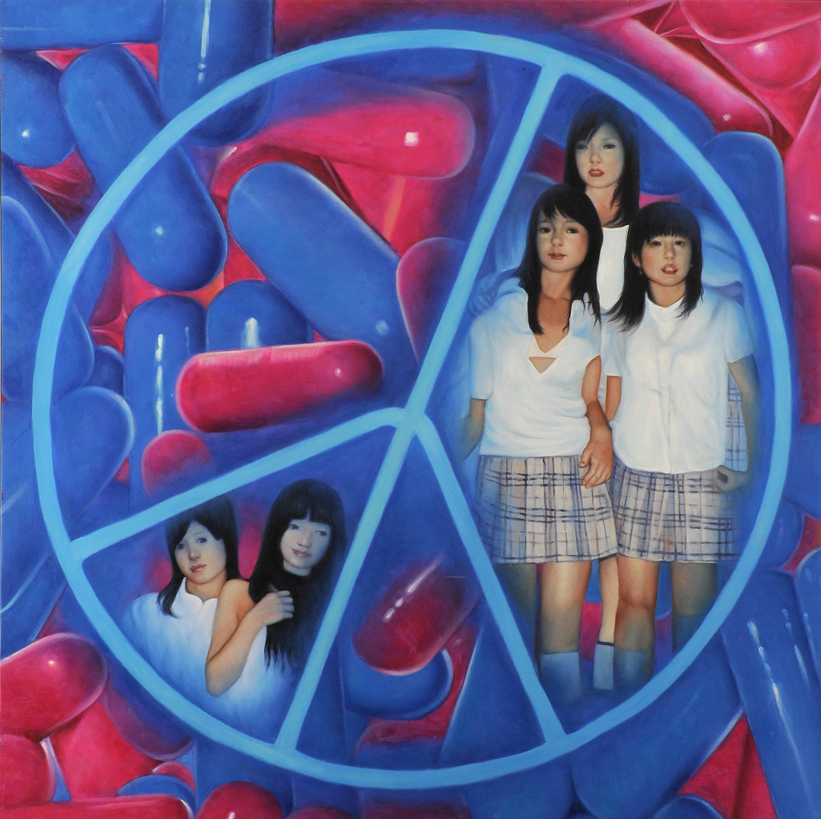 Love's Dose : Pillars of Passion in Couture Capsules - Painting by Tomomi Mishima