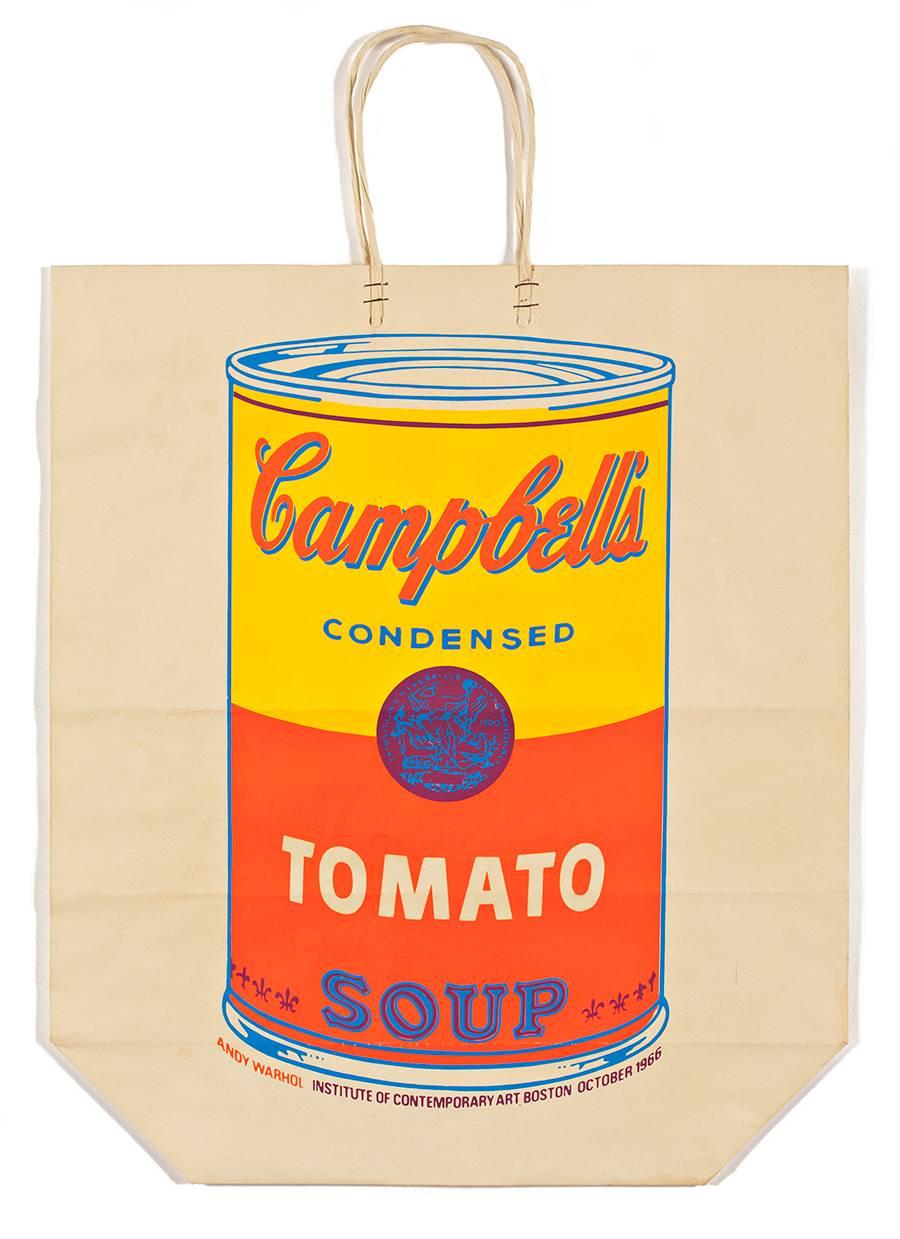Campbell's Tomato Soup Bag - Mixed Media Art by Andy Warhol